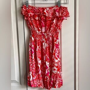 LILLY PILITZER WOMENS DRESS, PINK & WHITE, size small.